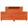 vidaXL Massivholzbett ohne Matratze Wachsbraun 120x190 cm Kiefernholz
