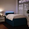 vidaXL Boxspringbett mit Matratze Blau 120x200 cm Samt