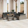 vidaXL Gartensofa-set 14 pcs Grau Poly-Rattan