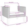 vidaXL 1-Sitzer-Gartensofa mit Auflagen Poly Rattan Beige