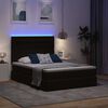vidaXL Bett mit Stauraum und LED mit LED Schwarz 140 x 190 cm Samt