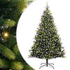 vidaXL K&uuml;nstlicher Klapp-Weihnachtsbaum mit 300 LEDs Gr&uuml;n 210 cm