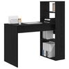 vidaXL Schreibtisch mit Regal Schwarz Eichen-Optik 113 x 54 x 120 cm