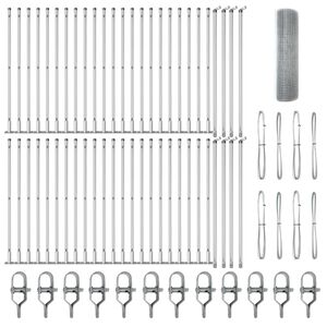 vidaXL Zaunpfosten Silber 100 x 1 m (19 x 19 mm Maschen) Stahl