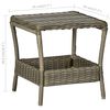 vidaXL 3-tlg. Garten-Lounge-Set mit Auflagen Poly Rattan Braun