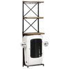 vidaXL Traktor-Weinschrank Weiß 49x31x172 cm Raues Mangoholz