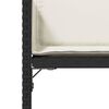 vidaXL Gartenst&uuml;hle mit Kissen 4 Stk. Schwarz Poly Rattan