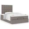 vidaXL Ottoman-Bett mit Matratze Taupe 120x190 cm Stoff