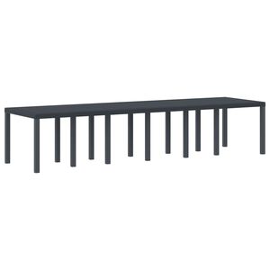 vidaXL Gartentisch Anthrazit 350 x 100 x 74 cm Poly-Rattan