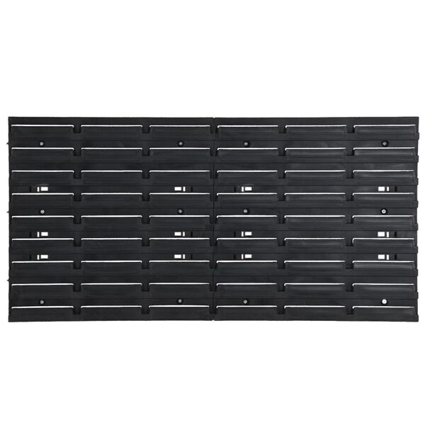 vidaXL 26-tlg Stapelboxen-Wandregal Rot & Schwarz 77x39cm Polypropylen