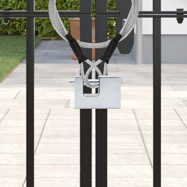 vidaXL Vorh&auml;ngeschloss 12 pcs Silber 7 x 1,9 x 5 cm Eisen