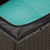 vidaXL 14-tlg. Garten-Sofagarnitur mit Kissen Schwarz Poly Rattan
