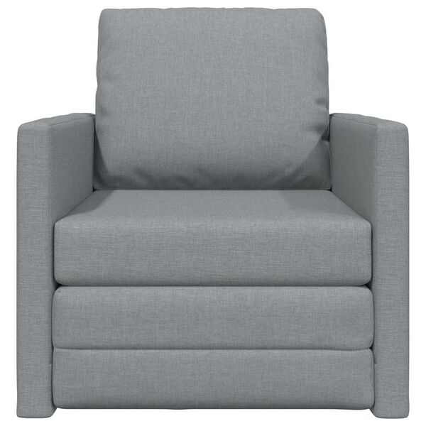 vidaXL Bodensofa mit Schlaffunktion Hellgrau 112x174x55 cm Stoff