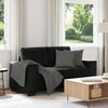 vidaXL Zweisitzer-Sofa Schwarz 120 cm Samt