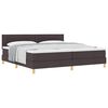 vidaXL Boxspringbett mit Matratze Dunkelbraun 200 x 200 cm Stoff