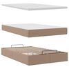 vidaXL Ottoman-Bett mit Matratze Cappuccino-Braun 120x190cm Kunstleder