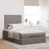 vidaXL Ottoman-Bett mit Matratze Taupe 120x200 cm Stoff