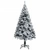 vidaXL K&uuml;nstlicher Weihnachtsbaum mit Schnee Gr&uuml;n 120 cm PVC