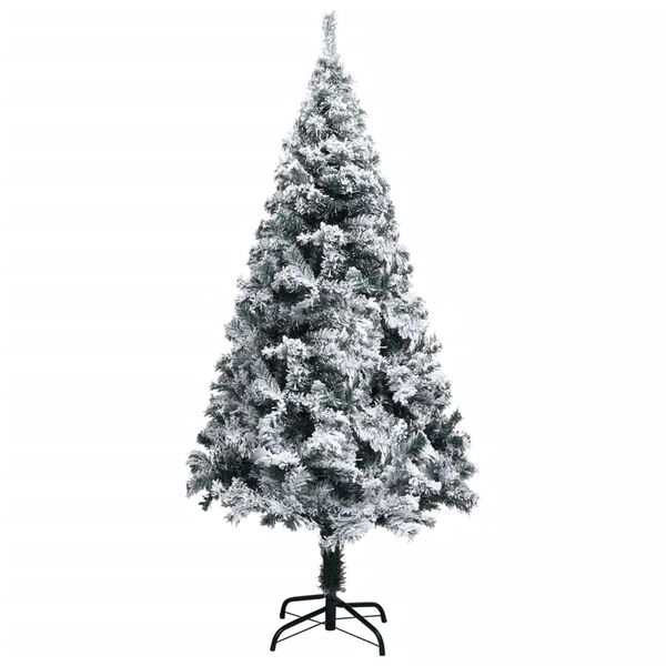 vidaXL K&uuml;nstlicher Weihnachtsbaum mit Schnee Gr&uuml;n 120 cm PVC