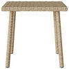 vidaXL Garten-Couchtisch Rechteckig Beige 40x40x37 cm Poly Rattan