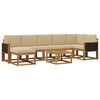 vidaXL Outdoor-Sofagarnitur mit Kissen 8 pcs Natur und Beige Polyester