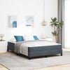 vidaXL Boxspringbett mit Matratze Dunkelgrau 140 x 220 cm Stoff