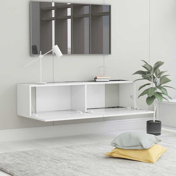 vidaXL TV-Schrank Weiß 120x30x30 cm Holzwerkstoff