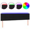 vidaXL LED Kopfteil Schwarz 160x5x78/88 cm Stoff