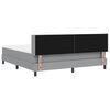 vidaXL Boxspringbett mit Matratze Hellgrau 200 x 180 cm Polyester