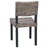vidaXL 2 pcs Schwarz gewaschen 45 x 55 x 84 cm Kubu Rattan