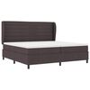 vidaXL Boxspringbett mit Matratze Dunkelbraun 200 x 200 cm Stoff