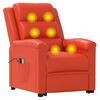 vidaXL Massagesessel mit Aufstehhilfe Rot Kunstleder