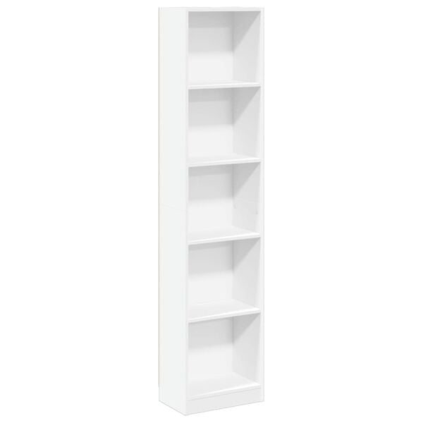 vidaXL Bücherregal Weiß 40x24x176 cm Holzwerkstoff