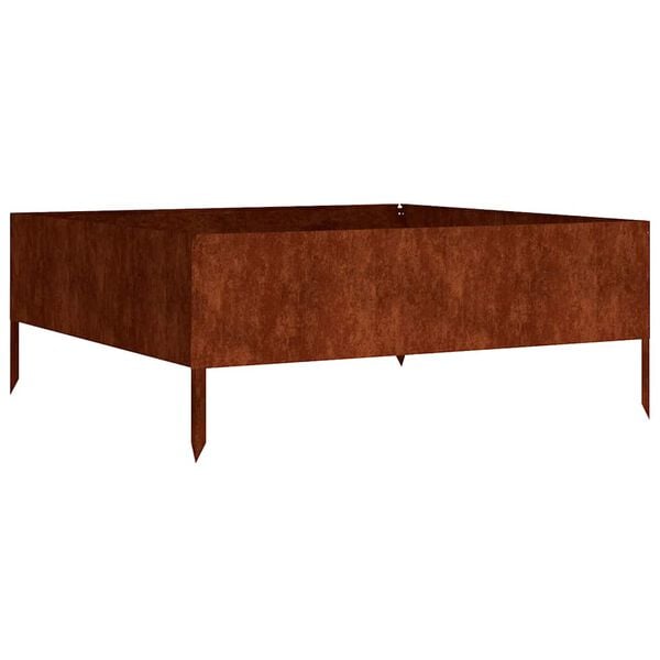 vidaXL Hochbeet 100x100x41 cm Cortenstahl