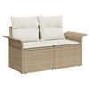 vidaXL Garten-Sofa-Set mit Kissen mit Speicher 11 pcs Beige und Creme