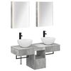 vidaXL Badezimmerschrank-Set 5 pcs Betongrau 43 x 11,5 x 60,5 cm