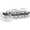 vidaXL 13-tlg. Garten-Essgruppe mit Kissen Beigemischung Poly Rattan