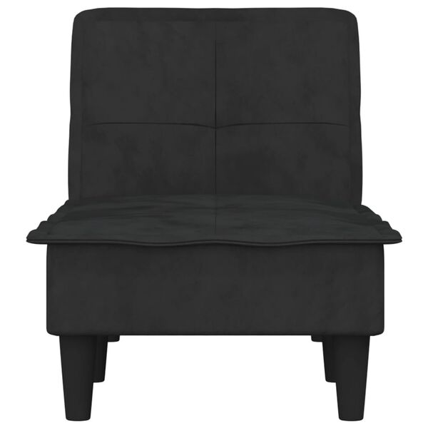 vidaXL Chaiselongue Schwarz Samt