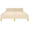 vidaXL Bettgestell ohne Matratze Creme 120x190 cm Stoff
