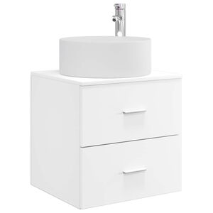 vidaXL Wandmontierte Waschtisch Wei&szlig; 49,5 x 44,5 x 65,5 cm
