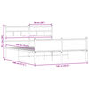 vidaXL Bettgestell ohne Matratze R&auml;uchereiche 137x190 cm Holzwerkstoff