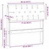 vidaXL Gepolstertes Kopfteil Dunkelgrau 80 cm Massives Kiefernholz