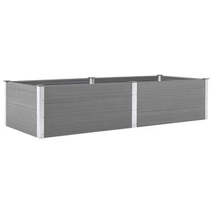 vidaXL Garten-Hochbeet 250 x 100 x 54 cm WPC Grau