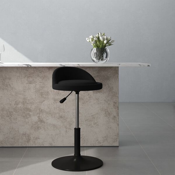 vidaXL Esszimmerstuhl Drehbar Schwarz Samt