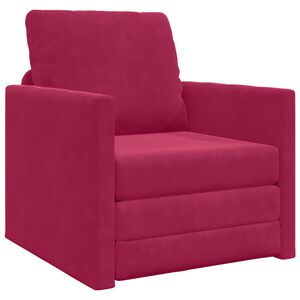 vidaXL Schlafsofa Weinrot 74 x 77 x 81 cm Samt