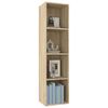vidaXL Bücherregal/TV-Schrank Sonoma-Eiche 36x30x143 cm Holzwerkstoff