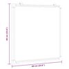 vidaXL Magnetisches Whiteboard 60x60x1,7 cm Aluminium