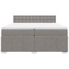 vidaXL Boxspringbett mit Matratze Taupe 200x200 cm Stoff