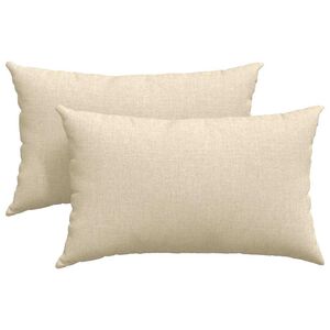 vidaXL Sofakissen 2 pcs Creme 50 x 30 cm Stoff