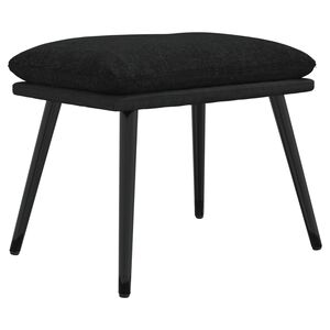 vidaXL Fu&szlig;hocker Schwarz 45x29,5x35 cm Stoff und Kunstleder